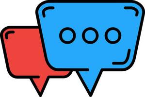 Chat bubbles Line Filled Icon vector