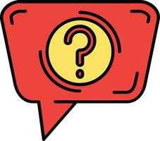 Question Line Filled Icon vector