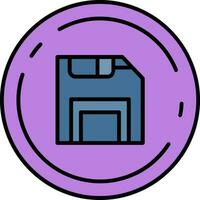 Save Line Filled Icon vector