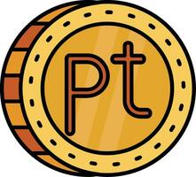 Peseta Line Filled Icon vector