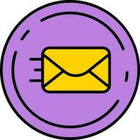 Send Line Filled Icon vector