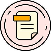 Doc Line Filled Icon vector