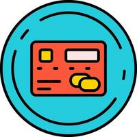 Pay Line Filled Icon vector