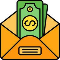 Envelope Line Filled Icon vector