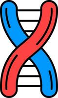 Dna Line Filled Icon vector