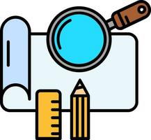 Research Line Filled Icon vector