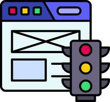 Web traffic Line Filled Icon vector