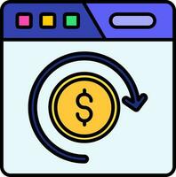 Return of investment Line Filled Icon vector