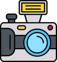 Camera Line Filled Icon vector