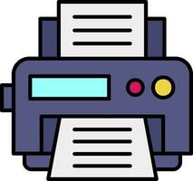 Printer Line Filled Icon vector