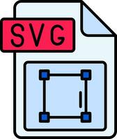 Svg file format Line Filled Icon vector