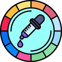 Color picker Line Filled Icon vector