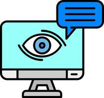 Visual communication Line Filled Icon vector