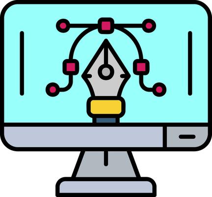 Graphic editor Line Filled Icon