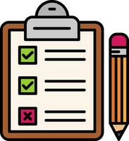 Task Line Filled Icon vector