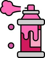 Spray Line Filled Icon vector