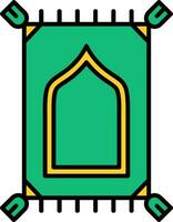 Prayer mate Line Filled Icon vector