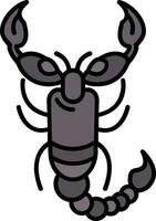 Scorpion Line Filled Icon vector