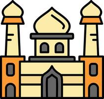 Mosque Line Filled Icon vector