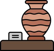 Vase Line Filled Icon vector