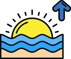 Sunrise Line Filled Icon vector