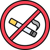 No smoking Line Filled Icon vector