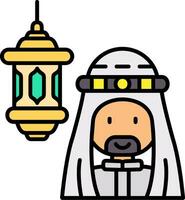 Arabic Line Filled Icon vector