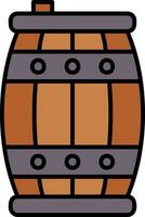 Barrel Line Filled Icon vector