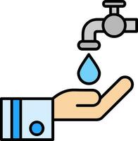 Wudu Line Filled Icon vector