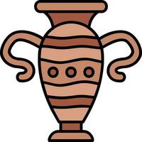 Vase Line Filled Icon vector