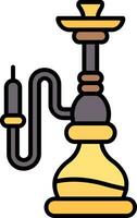 hookah Line Filled Icon vector