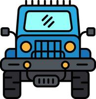 Jeep Line Filled Icon vector