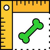 Ruler Line Filled Icon vector