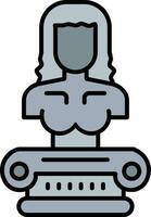 Sculputure Line Filled Icon vector