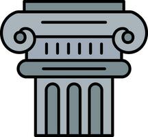 Pillar Line Filled Icon vector