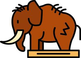 Mammoth Line Filled Icon vector