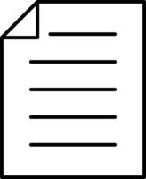 icono de línea de documento vector