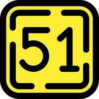 Fifty One Line Filled Icon vector