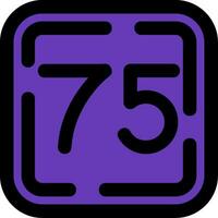 Seventy Five Line Filled Icon vector