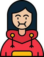 enfermedad línea lleno icono vector