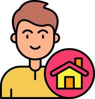 Home Line Filled Icon vector