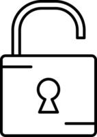 Unlocked Line Icon vector