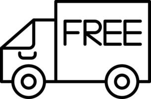 Free Delivery Line Icon vector