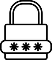 Lock Line Icon vector