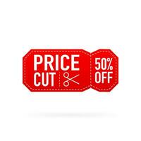 Big Sale Discount. Price cut labels. Vector illustration.