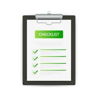 Check List tablet on white background. Ok sign. Vector illustration.