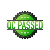 Qc passed, great design for any purposes. Qc passed. Vector illustration. Tick icon. Tick icon