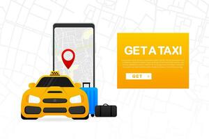 Get a taxi illustration background. Business vector icon. Business concept.