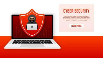 Hacked, great design for any purposes. Internet technology. Cyber crime, hacker attack. Phishing scam. vector