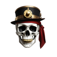 AI generated Skull With Steampunk Style Png Transparent Background